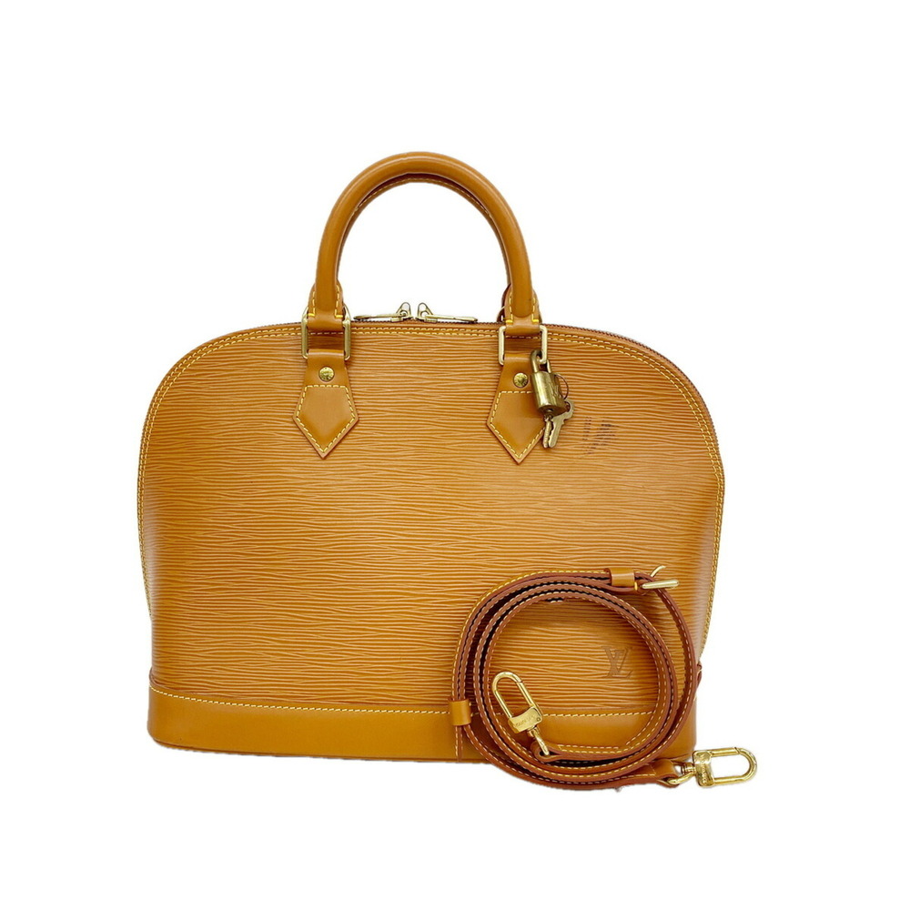 Louis Vuitton Alma Epi Handbag M52148 Zipang Gold 2-way bag for women